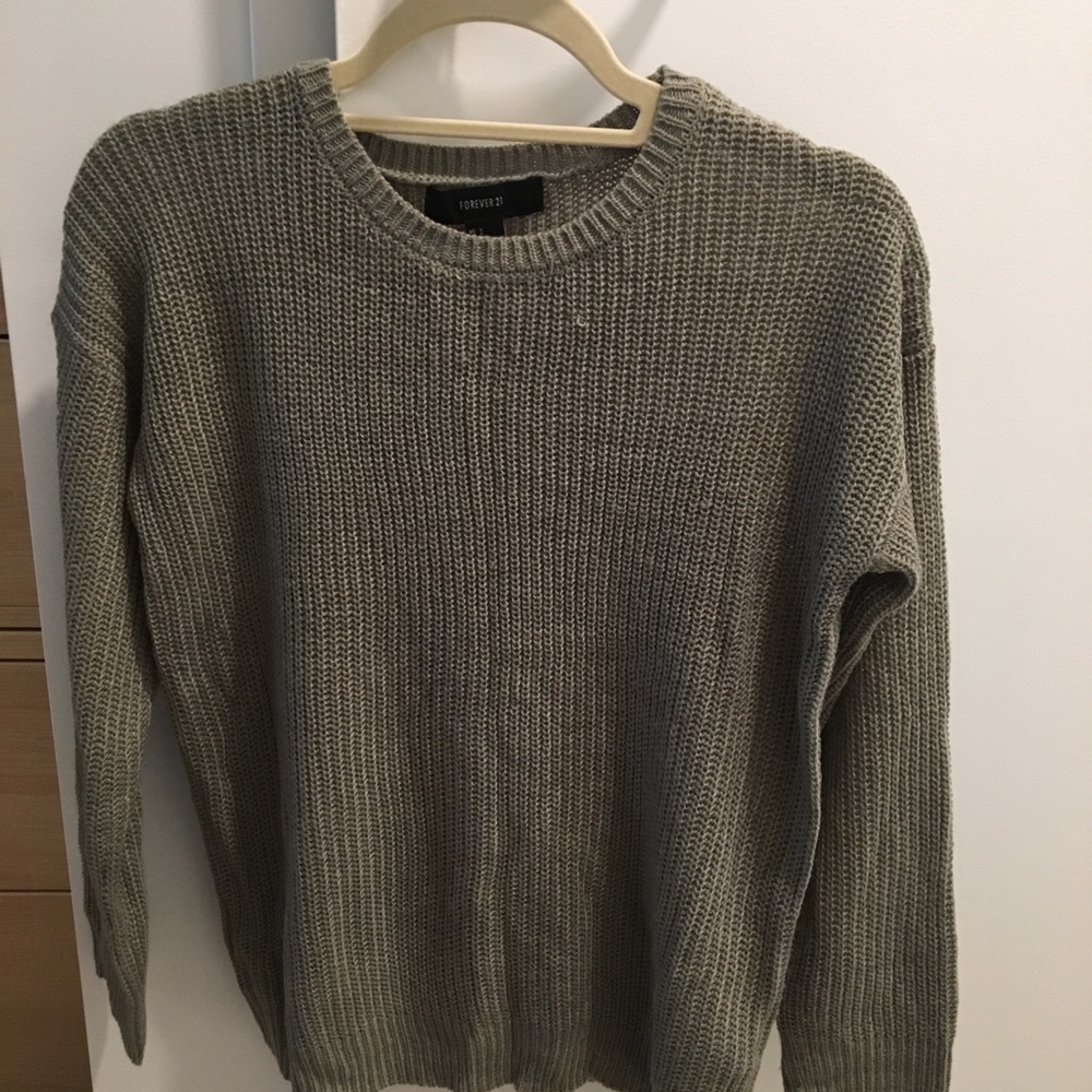 Green-Grey Forever 21 Sweater